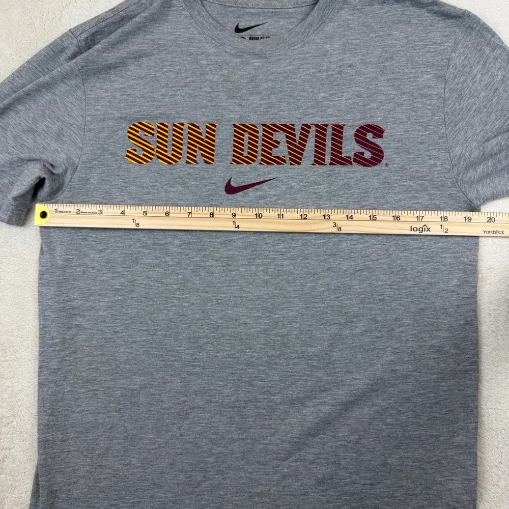 Nike Arizona State Sun Devils ASU‎ Mens Gray Graphic T-Shirt Regular Fit Medium